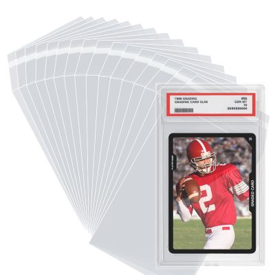 100 Protective Sleeves for PSA Graded Slabs | Exact Fit 35pt Card Slab Bags | Resealable Protective Covers