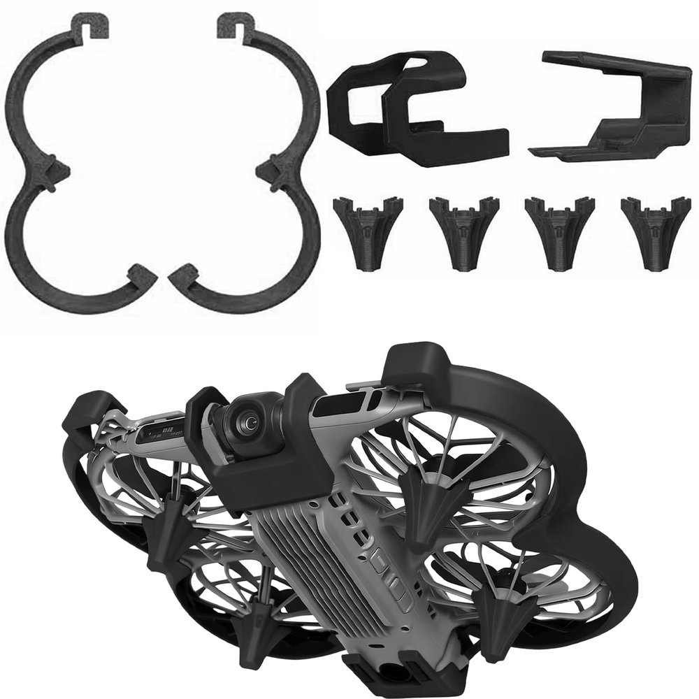 3 in 1 Anti-Collision Protection Guard Set for DJI Neo 2,Propeller Guard Protector + Gimbal Bumper Guard+ Landing Gear for DJI Neo 2 Drone,Drone Accessories,Black