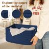 4 Pack Large Storage Basket for Organizing, 17.5"x13.5"x7.5" Woven Basket for Shelves, Closet Cube Storage Bins with Wrapped Handle, Cotton Rope Baskets for Kitchen, Clothes, Toys(Navy Blue) view 4