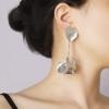 8.7 * 3cm Vintage Alloy Leaf Tassel Petal Earrings,golden,8.7 * 3cm view 3