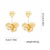 8.7 * 3cm Vintage Alloy Leaf Tassel Petal Earrings,golden,8.7 * 3cm view 4