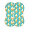 Sletend Ice Cream Cone Muslin Burp Cloths for Baby Boys and Girls - 2-Pack Ultra Absorbent Muslin Washcloths, Newborn Towel, Milk Spit Up Rags, Burp Cloth Bibs, 22 x 11 Inch view 1