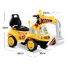 Wiggle Car Toy Tractors for Kids Ride On Excavator Music Sounds Digger Scooter Bulldozer Toddler Construction Truck Under Seat Storage(Blue,Twist car+6 Toy car+Pedals) view 2
