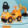 Wiggle Car Toy Tractors for Kids Ride On Excavator Music Sounds Digger Scooter Bulldozer Toddler Construction Truck Under Seat Storage(Blue,Twist car+6 Toy car+Pedals) view 3
