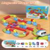 Electric Train Set for Kids with 2 Trains, Infinity Racer 3D Train, DIY Railway Block- Cube Track Train Toys, STEM Gravity-Defying Magnetic Train Track for Boys Girls 4 5 6 7 8+ (Large) view 3