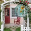 Farmhouse Sunflower Bee on Turquoise Wind Spinner for Garden Yard 3D Stainless Steel Hanging Wind Spinners, You are My Sunshine Spinners Outdoor Metal Decor for Lawn Patio Home view 2