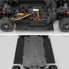 RCLIONS 1set Carbon Fiber Front&Rear Splitter,Chassis Widening Side Skirts for ARRMA Infraction BLX 3S 1/8 Racing Car Upgrade Parts (Black) view 3
