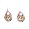 8.1 * 3.7CM Hollow Out Droplet Wooden Animal Deer Christmas Earrings,multicolored,8.1 * 3.7CM view 1