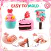 Capoda 18 Sets Valentine's Day DIY Craft Kit Air Dry Clay Kits DIY Modeling Clay Valentine Art Crafts Gifts Set for Party Favors Home Art Projects Fun Activities Supplies view 4