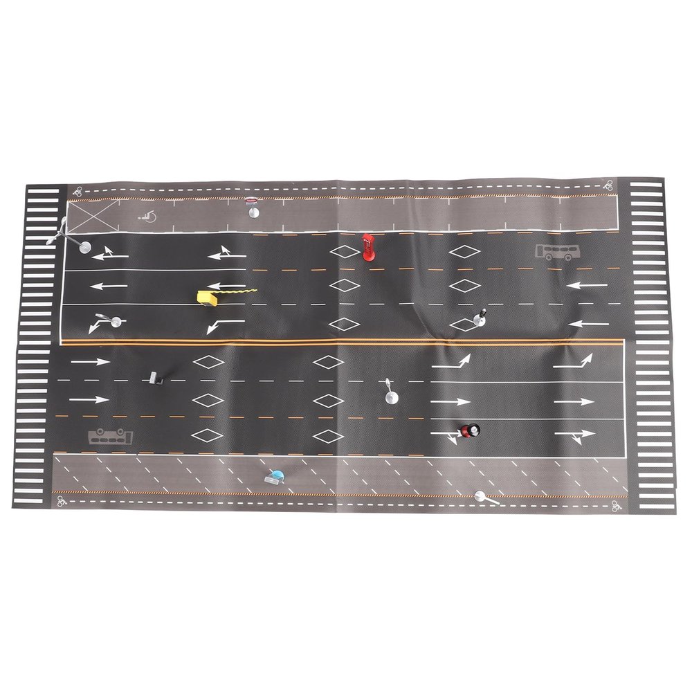 Fdit Safe and Reliable Miniature Road Infrastructure Model, Children's Decorative Toys Set, ABS Figurines, Table Decoration (English Style B)