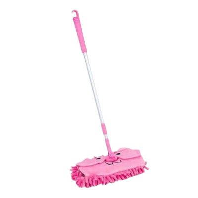 Kids Interactive Dust Mop, Motor Skill Development, 21x11cm, Role Play Cleaning Set, Educational Dust Mop, Adjustable Handle, for Boys, Girls, Education, Household, Kitchen