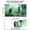 HGGJFLYX Playmat with Zone for MTG,24x14 Inch for TCG Playmat with Non-Slip Rubber Base,Smooth Surface Stitched Edges,Magic Card Game Mat with Storage Bag,and Desk Mousepad,Green Skull Graveyard view 2