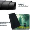 HGGJFLYX Playmat with Zone for MTG,24x14 Inch for TCG Playmat with Non-Slip Rubber Base,Smooth Surface Stitched Edges,Magic Card Game Mat with Storage Bag,and Desk Mousepad,Green Skull Graveyard view 4