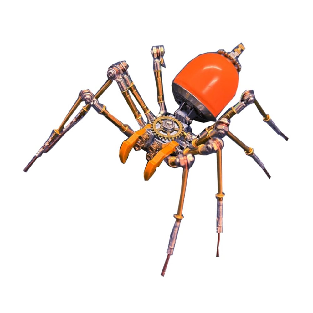173PCS 3D Metal Spider Model Kit, Mechanical DIY Assembly Puzzle Model for Adults, No Glue Required Collectible Desk Ornament