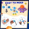 Capoda 18 Sets Outer Space Air Dry Clay Kit for Kids Space Craft Kit Gifts DIY Modeling Clay Art Crafts Set for Kids Party Favors School Prizes Classroom Exchange Gift Toys Fun Activities view 4