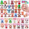 24 Pack Valentines Day Gifts for Kids Classroom, Cute Animal Mochi Squishies Toys with Valentine Cards, Stress Relief Fidget Squeeze Toys for School Classroom Exchange Party Favors Goodie Bag Stuffers view 2