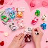 24 Pack Valentines Day Gifts for Kids Classroom, Cute Animal Mochi Squishies Toys with Valentine Cards, Stress Relief Fidget Squeeze Toys for School Classroom Exchange Party Favors Goodie Bag Stuffers view 4
