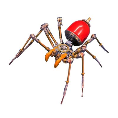 173PCS 3D Metal Spider Model Kit, Mechanical DIY Assembly Puzzle Model for Adults, No Glue Required Collectible Desk Ornament