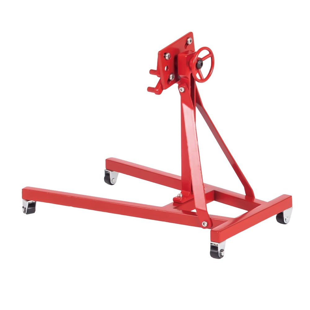 HUIOP RC Engine Flip Bracket, 360 Rotation Crane Hanger Stand Universal Decoration for 1/10 RC Vehicles, A Lifelike Aluminum Alloy RC Engine Maintenance Hanger with Strong Lifting