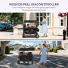 ELEMARA Wagon Stroller 4 Seater, Premium Stroller Wagon for 4 Kids, Foldable All-Terrain Wagon for Kids with Canopy, Adjustable Push/Pull Handles,Convertible High Seat&Organizer, Black view 3