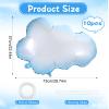 10PCS Cloud Balloons - Blue Edge White Clouds Decorations Foil Balloons, Large Cloud Party Decorations For Birthday Baby Shower Wedding Theme Party view 2