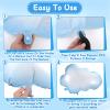 10PCS Cloud Balloons - Blue Edge White Clouds Decorations Foil Balloons, Large Cloud Party Decorations For Birthday Baby Shower Wedding Theme Party view 3