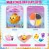 Capoda 18 Sets Valentine's Day Gifts Craft Kit Air Dry Clay Kits DIY Modeling Clay Valentines Art Crafts Set for Kids Party Favors School Prizes Classroom Exchange Gift Activities view 4