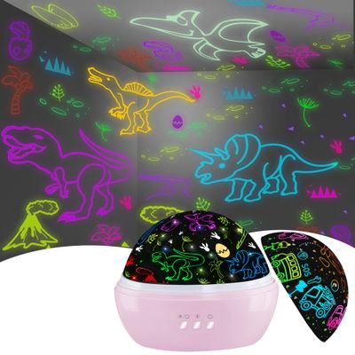 Dinosaur Toys for Girls,Dino Projection 2 in 1 Car Toys for 2-10 Year Kids,Easter Toy Chirstmas Xmax Birthday Gifts