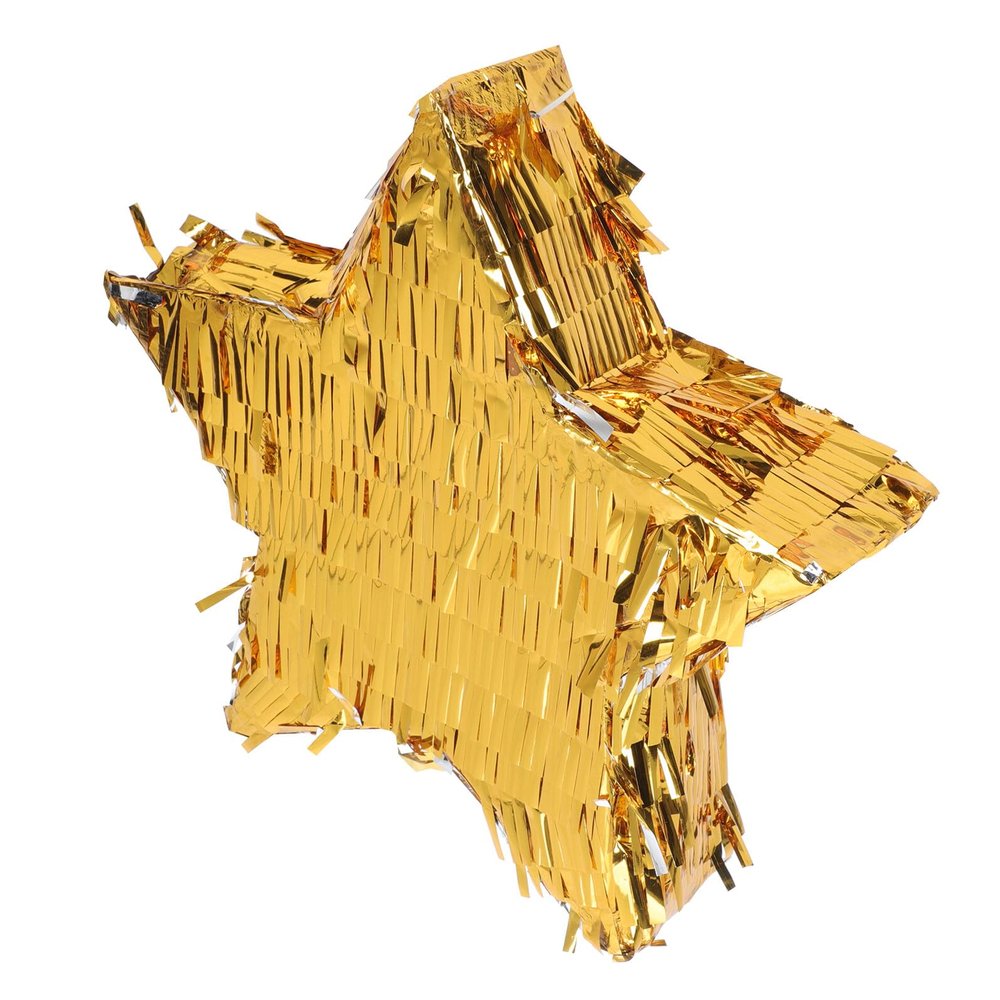 MERRYHAPY Gold Foil Star Pinata Party Game Prop for Birthday Shower Celebration with Interior and Aluminum Film Exterior Fun Candy and Container for Events