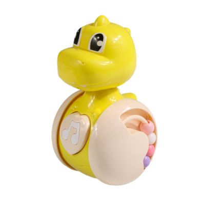 Luwecf Crawling Toy,Dinosaur Wobble Toy, Time,Educational,Developmental,Early Learning for Boy Girl Boys Girls, Yellow
