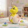 Luwecf Crawling Toy,Dinosaur Wobble Toy, Time,Educational,Developmental,Early Learning for Boy Girl Boys Girls, Yellow view 3
