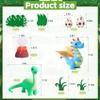 15Pcs Dinosaur Birthday Cake Topper with Volcano Dinosaur Eggs Cake Topper for Dinosaur Themed Birthday Party Supplies view 2