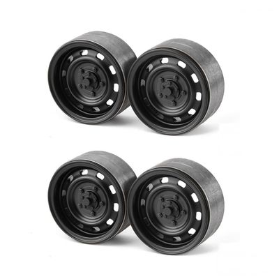 4pcs 1.9" Metal Hub G05 Real Locking Wheel Hub for 1/10 RC Crawler SCX10 CFX TRX4 RC4WD (Black 4pcs)