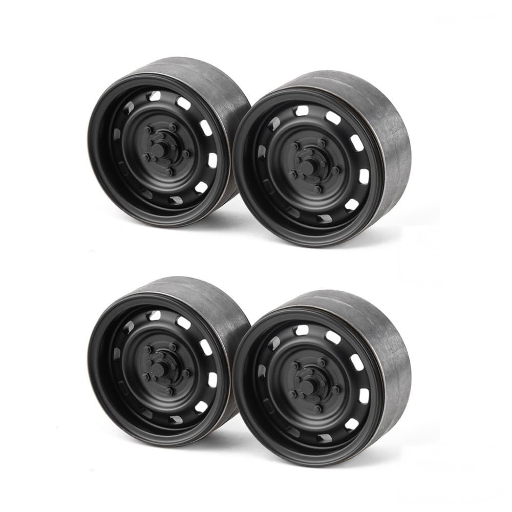 4pcs 1.9" Metal Hub G05 Real Locking Wheel Hub for 1/10 RC Crawler SCX10 CFX TRX4 RC4WD (Black 4pcs)