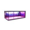 1/64 Scale Diorama Car Garage Cyberpunk Style Model LED Display Case, USB Powered, Diecast Car Display Model Showcase with Pink and Blue Lighting, Graffiti Wall Background, 11.4x5.7x4.3 Inches (B) view 1
