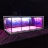1/64 Scale Diorama Car Garage Cyberpunk Style Model LED Display Case, USB Powered, Diecast Car Display Model Showcase with Pink and Blue Lighting, Graffiti Wall Background, 11.4x5.7x4.3 Inches (B) view 3