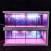 1/64 Scale Diorama Car Garage Cyberpunk Style Model LED Display Case, USB Powered, Diecast Car Display Model Showcase with Pink and Blue Lighting, Graffiti Wall Background, 11.4x5.7x4.3 Inches (B) view 4