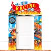 3Pcs Race Car Party Door Banner Hot Car Party Decorations Racing Truck Birthday Party Door Covers Racing Wheels Game Backdrops Hot Racing Car Porch Sign for Kids Boys Birthday Party Supplies
