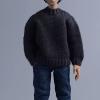 1/12 Male Action Figure Sweater Long Sleeved Miniature DIY Doll Dress up Casual 6 inch Doll Clothes Sweatshirt, Dark Gray view 2