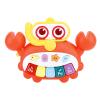 Aqur2020 Multifunctional Luminous Baby Piano Toy, Crab Shaped Musical Instrument for Toddlers, Hand-Eye Coordination Development, Portable Keyboard Toy view 3