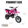 50cc Dirt Bike for Kids, 2-Stroke Gas Powered Mini Bike with Front & Rear Disc Brakes, 330 LBS Capacity & Knobby Tires, 25MPH Off-Road Dirtbike for Beginner Youth Riders (Pink) view 2