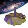 3D Printed Expanded Sensory Fidget Star, Stress Relief Colorful Spinning Tower Toy, Fractal Fidget Hexagon with Handles for Office Desks, Perfect for Holiday Christmas(Purple-Gold,6.9in) view 1