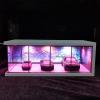 1/64 Scale Diorama Car Garage Cyberpunk Style Model LED Display Case, USB Powered, Diecast Car Display Model Showcase with Pink and Blue Lighting, Graffiti Wall Background, 11.4x5.7x4.3 Inches (A) view 3