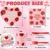125PCS Back to School Tableware Set, Apple Notebook Pencil Paper Plates Yellow Paper Cups Napkins for First Day of School Supplies (Heart Plates Set) view 4