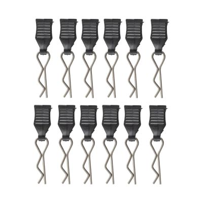 Luwecf 12 Pieces RC Cars Body Clips Pins R Pins Replace DIY Spare Parts Accessory RC Cars Parts for 14303 H16H H16E 16208 16207