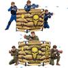 2-Pack Tactical Bunker & Foldable Battlefield Obstacles 59x34 Combat Battle Zone Fort, Compatible with Laser Tag, Foam Blaster, Birthday Activities, Party Supplies + Interactive Target Board view 1