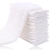 12 Pack Burp Cloths for Baby - Ultra-Soft 100% Cotton Baby Washcloths - Large 20'' by 10'' Super Absorbent Milk Spit Up Rags - Burpy Cloths for Unisex, Boy, Girl - White view 1