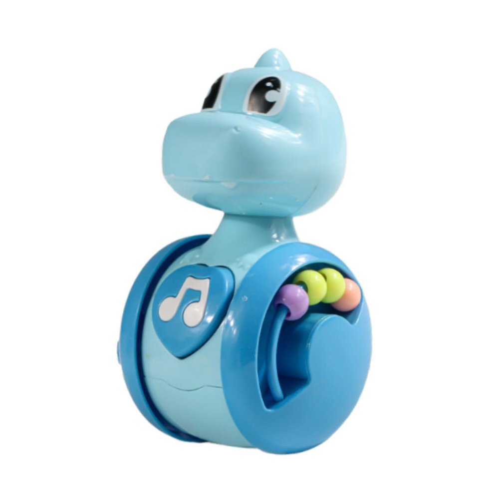 DYNWAVE Dinosaur Wobble Toy Infant Crawling Toy,Creative,Sensory,Portable Developmental for 0-3 Years, Blue