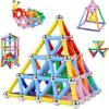 Nuorao 158Pcs Magnetic Building Sticks Blocks, Magnet Educational Toys STEM Toys Learning for Kids, 3D Construction Building Toy with Storage Bag view 1