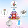 Nuorao 158Pcs Magnetic Building Sticks Blocks, Magnet Educational Toys STEM Toys Learning for Kids, 3D Construction Building Toy with Storage Bag view 3